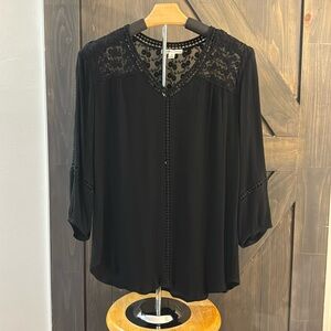 John Paul Richard black bohemian blouse.
